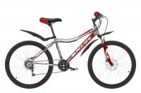 Велосипед Black One Ice 24 (d 24" 21ск, рост 16") серый/красный/белый